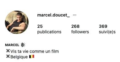 Capture mobile du haut d’un profil Instagram — Belgique