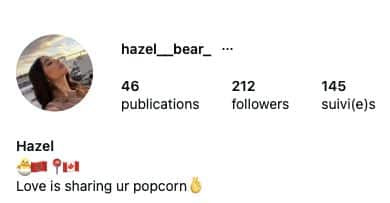 Capture mobile du haut d’un profil Instagram — Canada