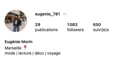Capture mobile du haut d’un profil Instagram — France