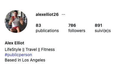 Capture mobile du haut d’un profil Instagram — USA