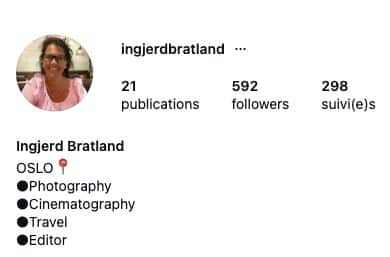 Capture mobile du haut d’un profil Instagram — USA